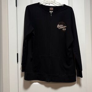 Harley-Davidson Black Full-Zip Sweatshirt Jacket